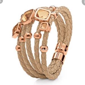 Folli Follie Elements Leather Bangle Bracelet